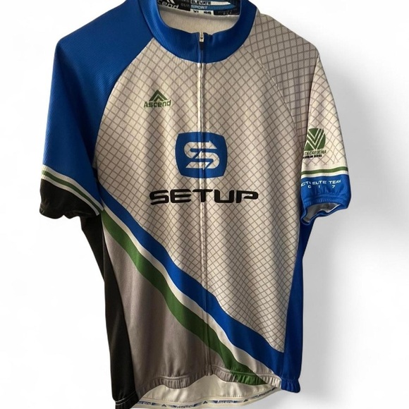 Ascend Other - Ascend Blue and Gray Men's Cycling Jersey​​